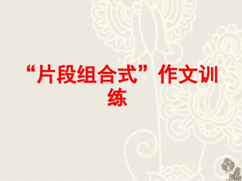 “片段组合式”作文训练 ppt课件