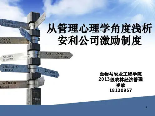 安利公司激励制度