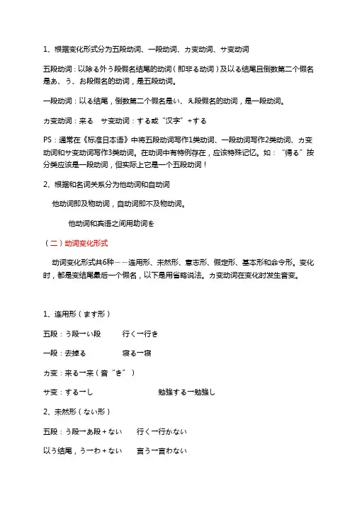 日语的接续基本