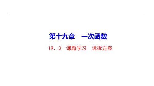 人教版八年级数学下：19.3 课题学习 选择方案
