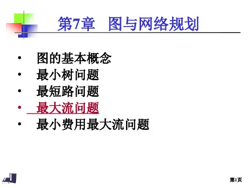 Chapter 7.4 最大流问题