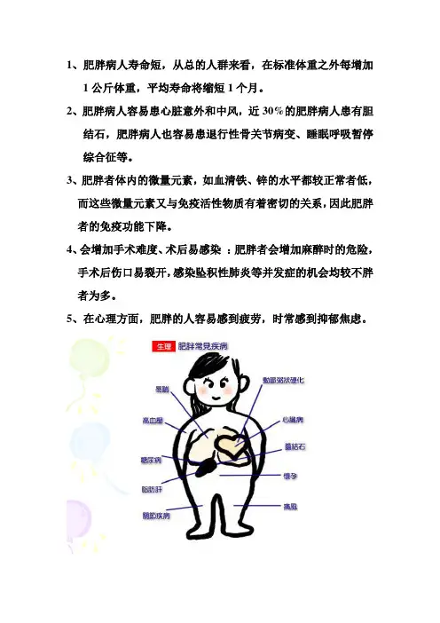 肥胖病人寿命短