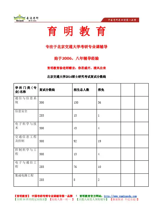 北京交通大学会计硕士(MPAcc)考研招生简章