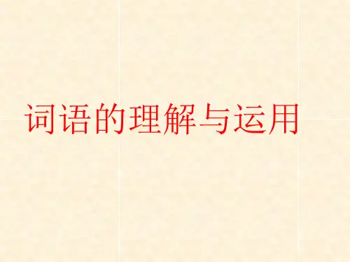 词语的理解与运用