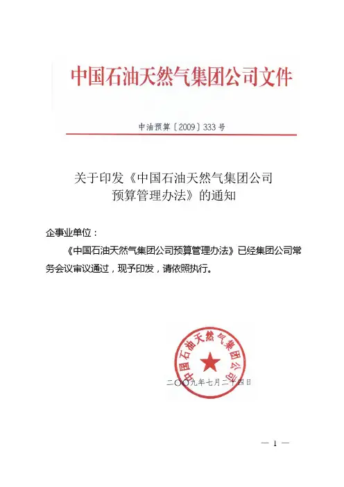 集团公司预算管理办法