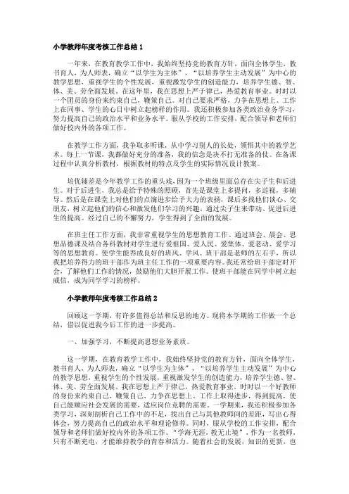 2013年教师年度考核个人总结经典范文 2