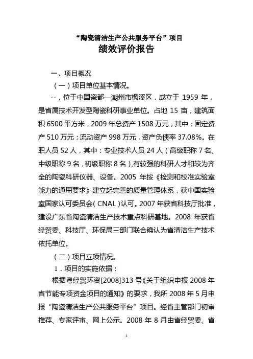 绩效评价报告 2