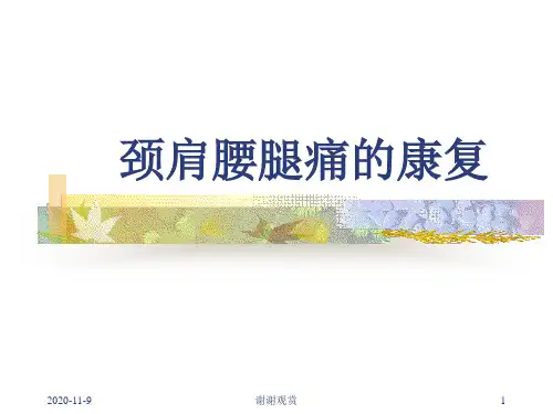 颈肩腰腿痛的康复.ppt
