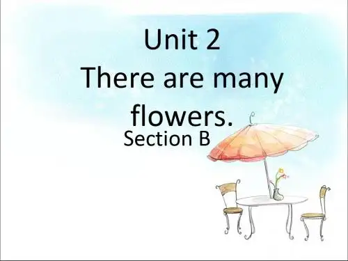 四年级下册英语课件-Unit 2 There are many flowers Section B_湘鲁版 (共18张PPT)