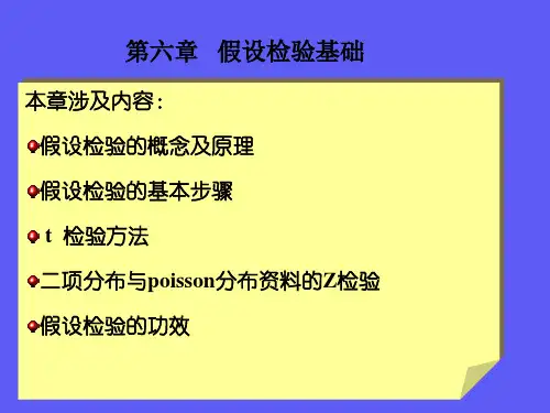 第六章假设检验基础PPT课件