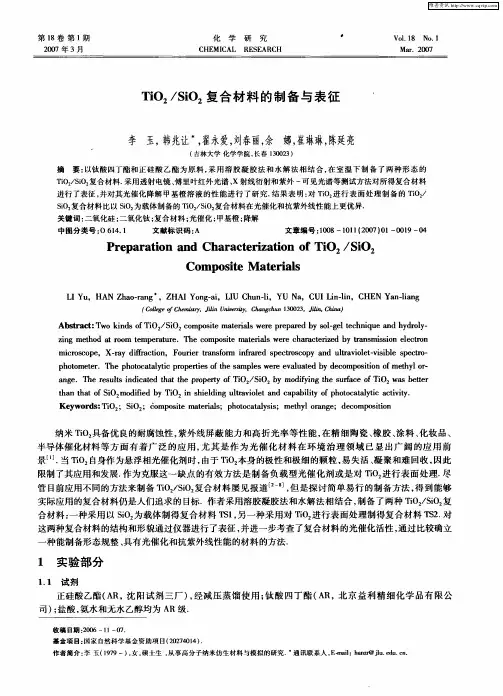 TiO2／SiO2复合材料的制备与表征