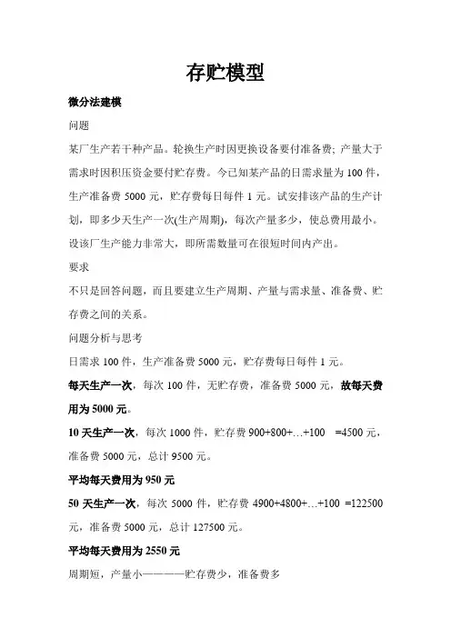 存贮模型