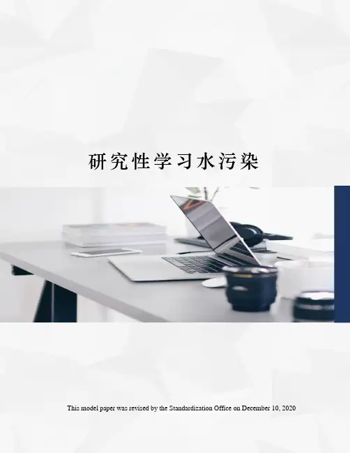 研究性学习水污染