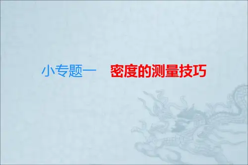 2020年中考物理小专题(1)《密度的测量技巧》ppt课件(28页,含答案)