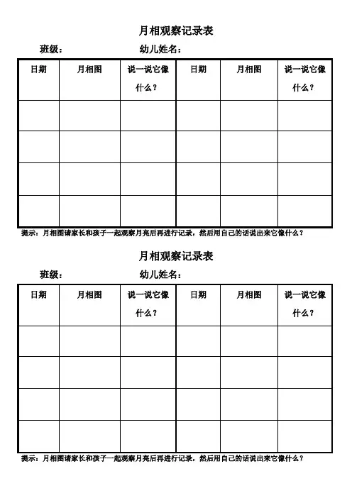 月相观察记录