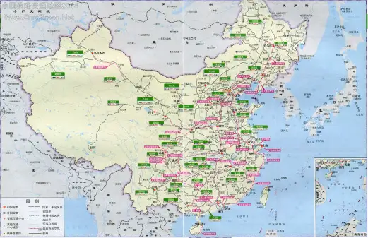 中国地理铁路路线图(高清)
