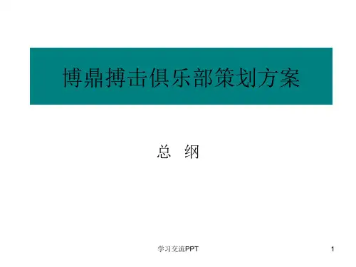 搏击俱乐部策划方案课件