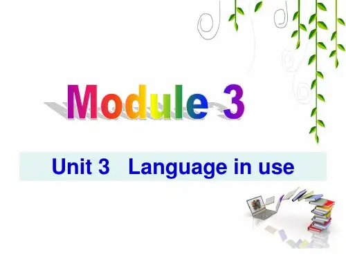 外研版英语八年级上册M3 U3课件
