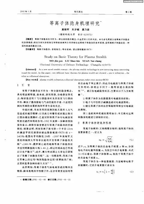 等离子体隐身机理研究