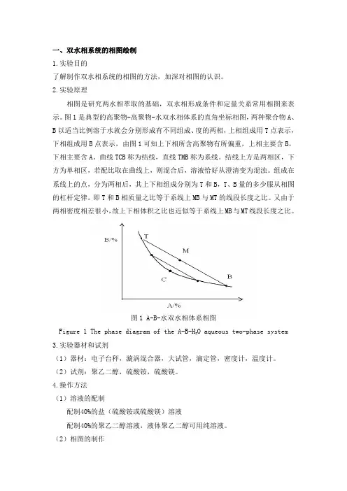 双水相萃取实验