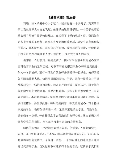 爱的承诺观后感