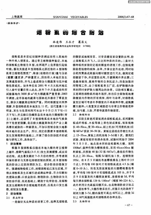 烟粉虱的综合防治