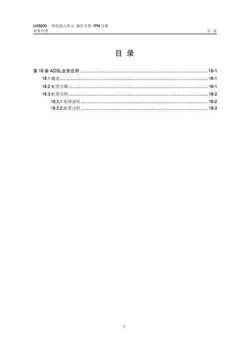 ADSL业务应用