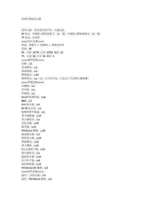 DNF大枪 斗神  刺客主流加点