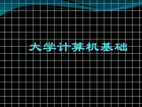 大学计算机基础 第8章 程序设计基础