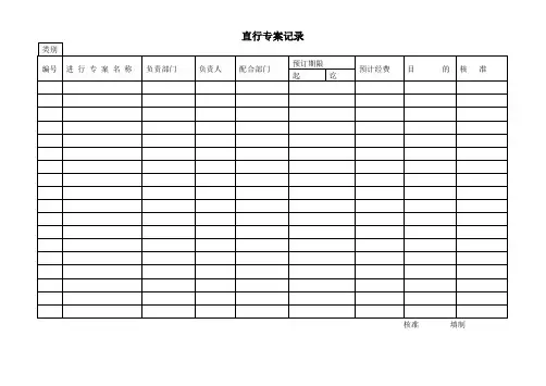 (新)直行专案记录