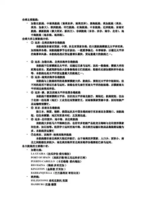 世界主要航线