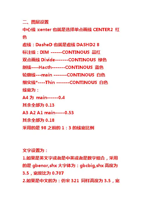CAD绘图标准