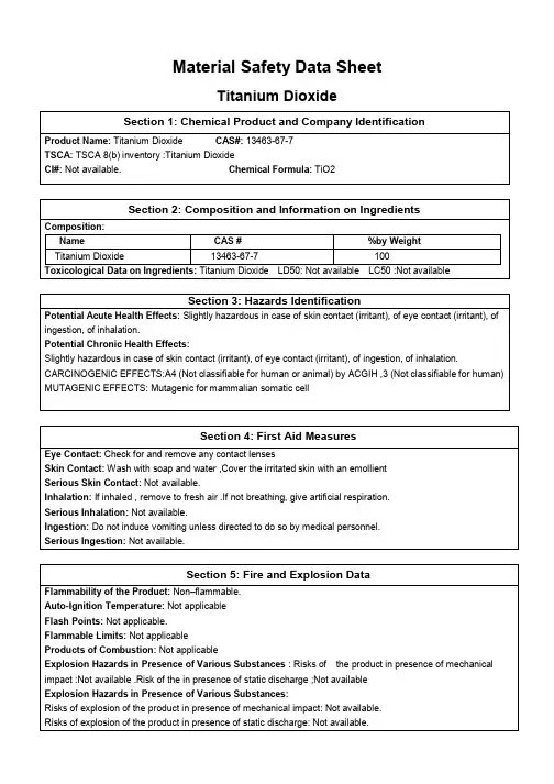 Titanium Dioxide MSDS2