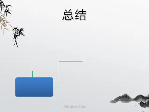高等代数知识点总结 