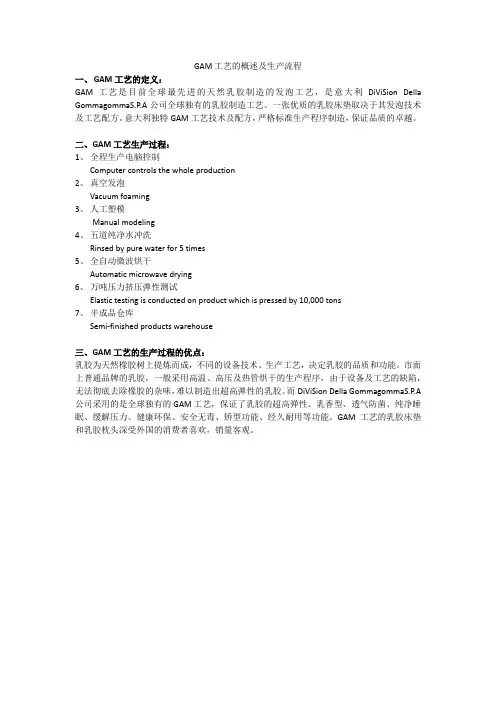 GAM工艺及生产过程
