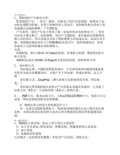 材料近代分析测试方法
