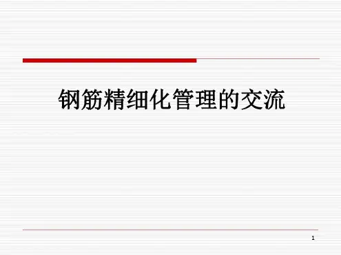 钢筋精细化管理课件