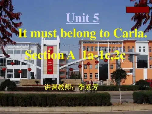 新目标英语九年级Unit 5 It must belong to Carla Section a课件