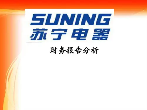 苏宁易购财务分析报告ppt