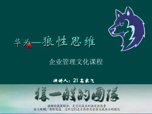 华为—狼性思维