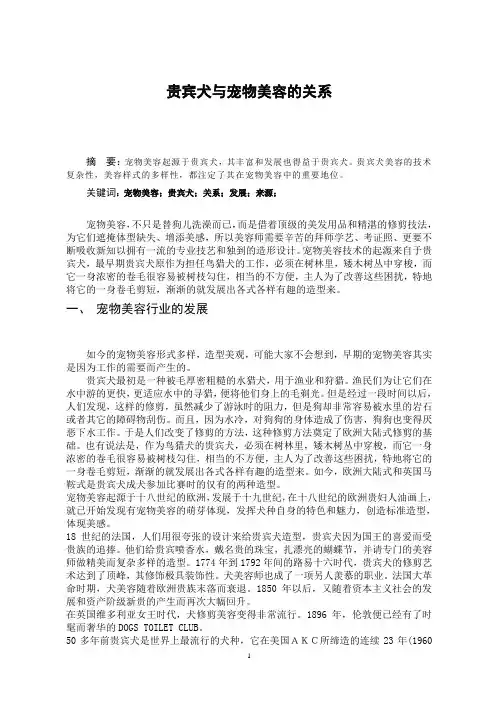 宠物美容与护理