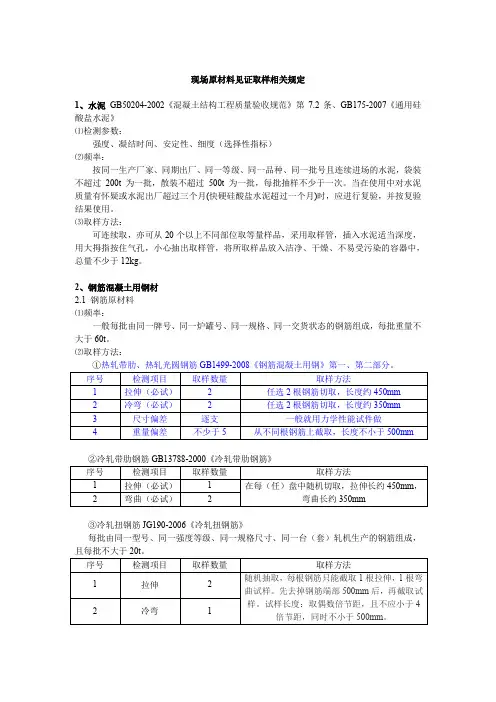 见证取样规范[(现行标准)