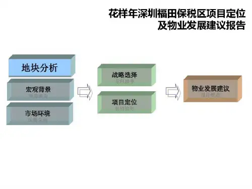 深圳福田保税区项目定位及物业发展建议共115页文档