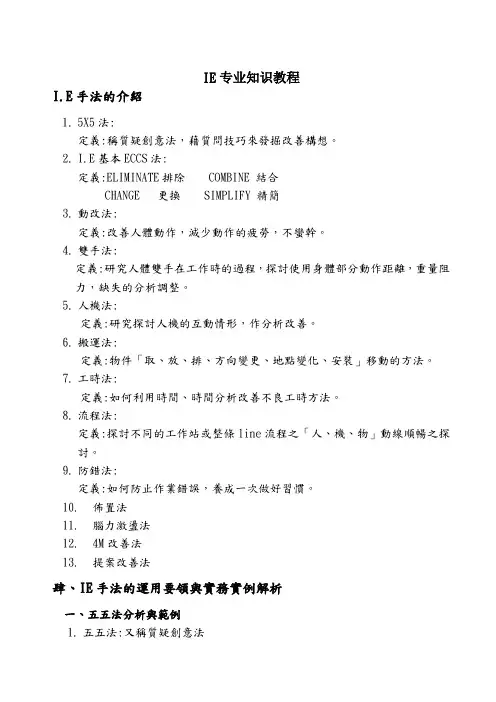 IE专业知识教程