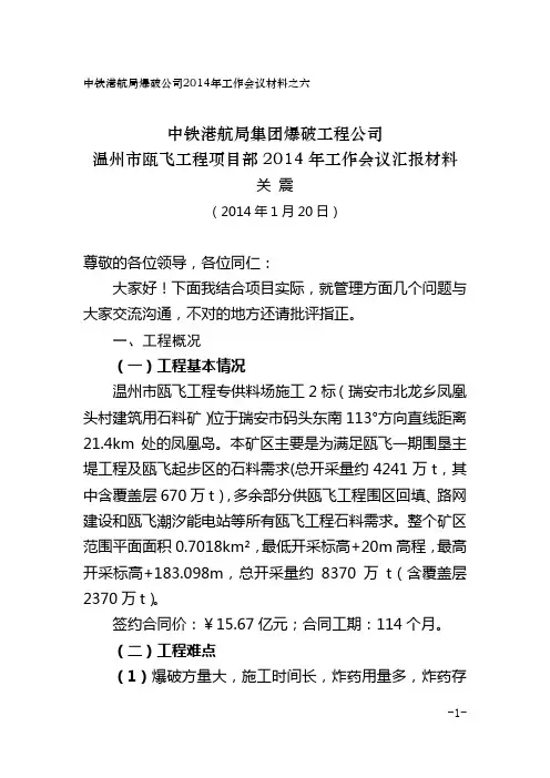 项目工作汇报材料