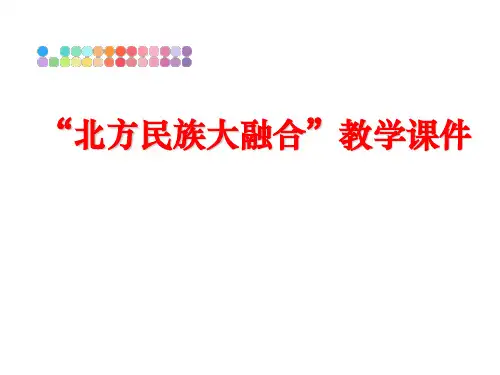最新“北方民族大融合”教学课件
