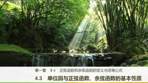 高中数学第一章4.3单位圆与正弦函数、余弦函数的基本性质