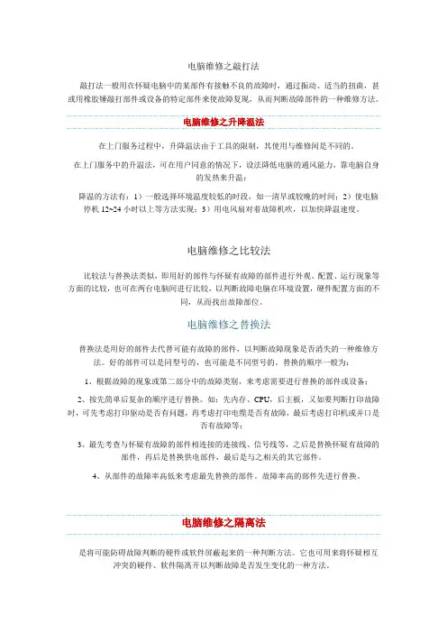 电脑维修各种检测方法