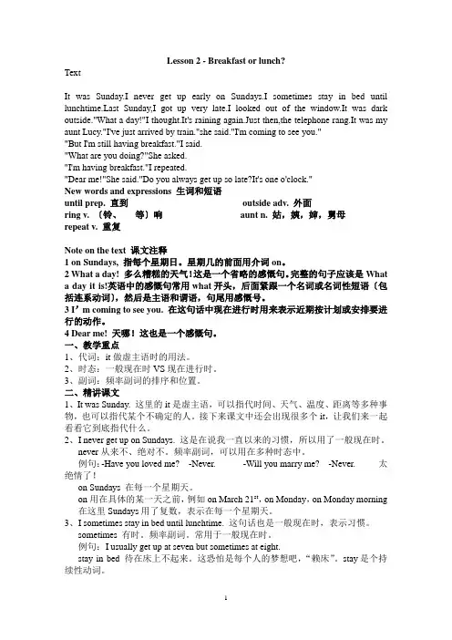 新概念英语教案-第二册第二课-完美版
