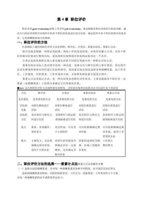 职位评价